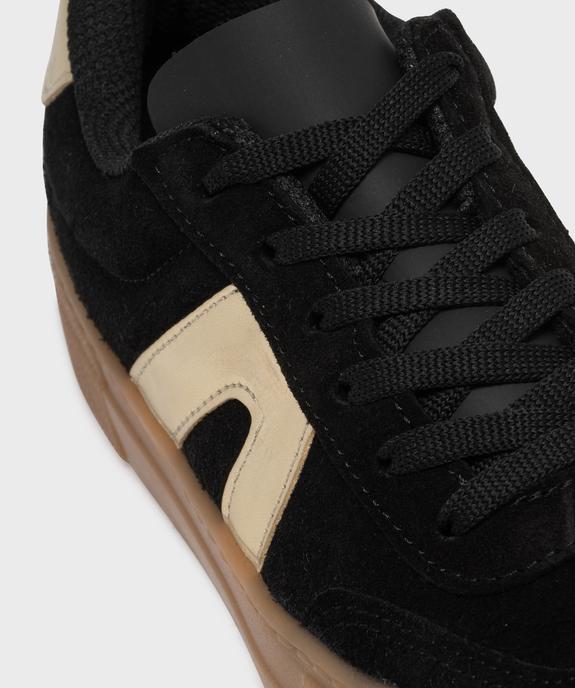 Baskets dessus cuir avec patchs léopard femme - Camps United vue7 - CAMPS - GEMO
