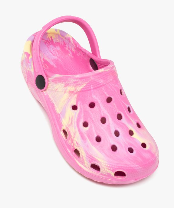 Sabots souples fille dessus perforé tie and dye vue5 - GEMO (ENFANT) - GEMO