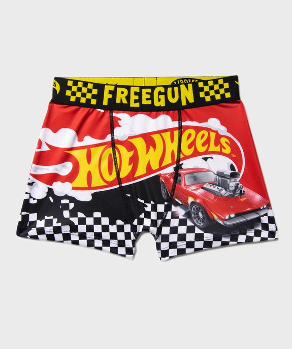 Boxer en microfibre ultra stretch imprimée garçon - Freegun x HotWheels vue1 - FREEGUN - GEMO