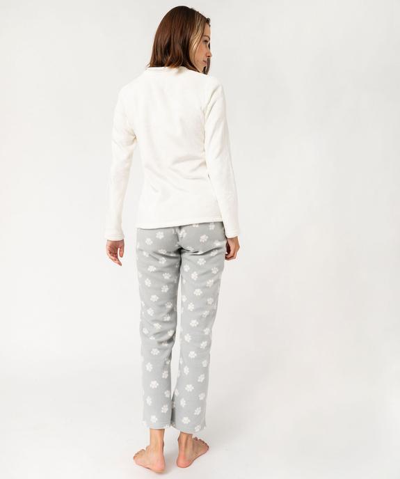 Pyjama en maille  motif chat femme vue3 - GEMO(HOMWR FEM) - GEMO