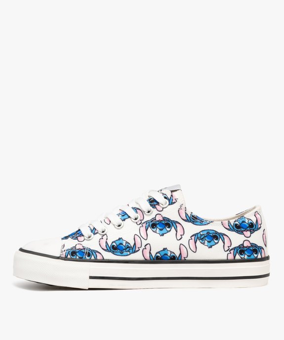 Baskets en toile à lacets motifs Stitch femme - Disney vue3 - LILO & STITCH - GEMO