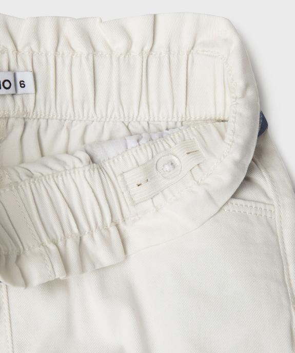 Short en coton taille haute avec ceinture à nouer fille vue6 - GEMO (ENFANT) - GEMO