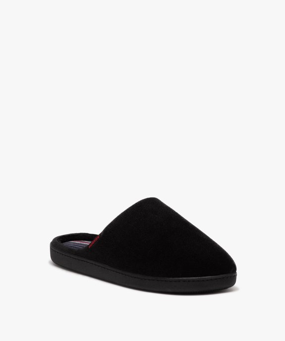 Chaussons homme pantoufles en velours côtelé uni - Isotoner vue2 - ISOTONER - GEMO