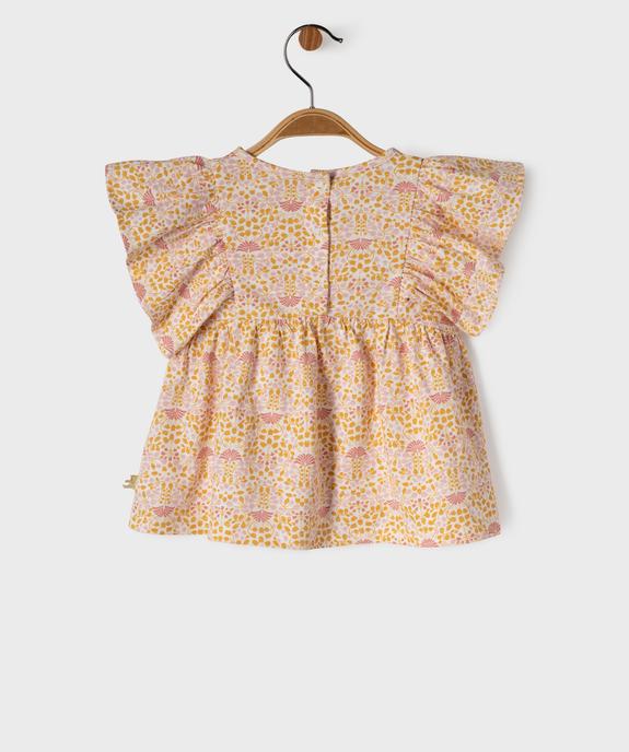 Tee-shirt manches courtes imprimé à volants bébé fille - LuluCastagnette vue4 - LULU CASTAGNETTE GEMO FOR GOOD - GEMO