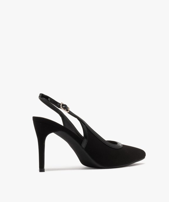 Escarpins sling-back en suédine et verni femme - Valentina Baldano vue4 - VALENTINA BALDA - GEMO