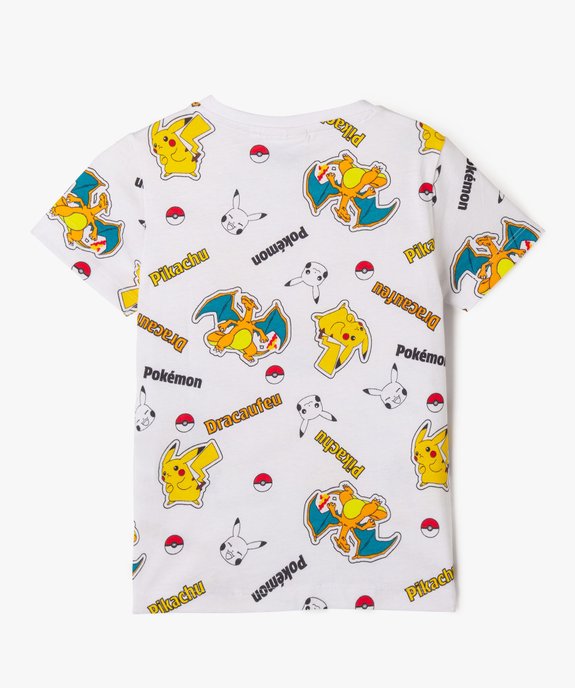 Tee-shirt Pokémon motifs all-over garçon vue4 - POKEMON - GEMO