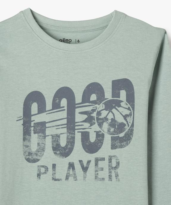 Tee-shirt manches longues imprimé garçon vue2 - GEMO 4G GARCON - GEMO