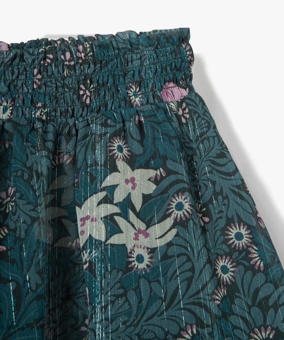 Jupe fille légère en voile fleuri et brillant vue2 - GEMO (ENFANT) - GEMO