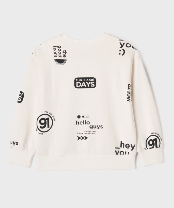 Sweat oversize avec motifs et inscriptions garçon vue3 - GEMO (ENFANT) - GEMO