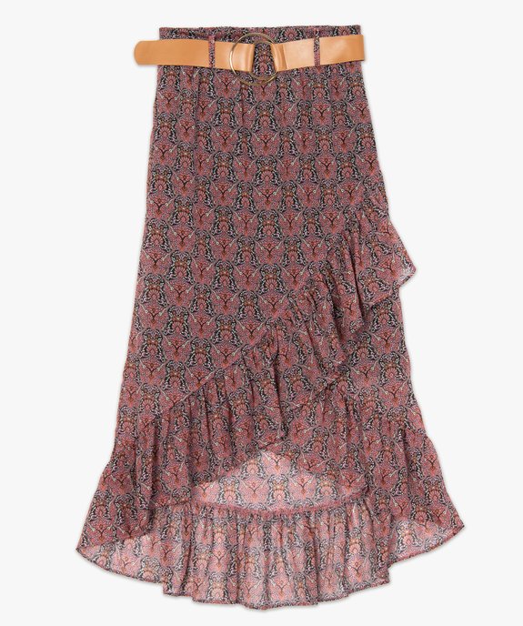 jupe longue volantée femme