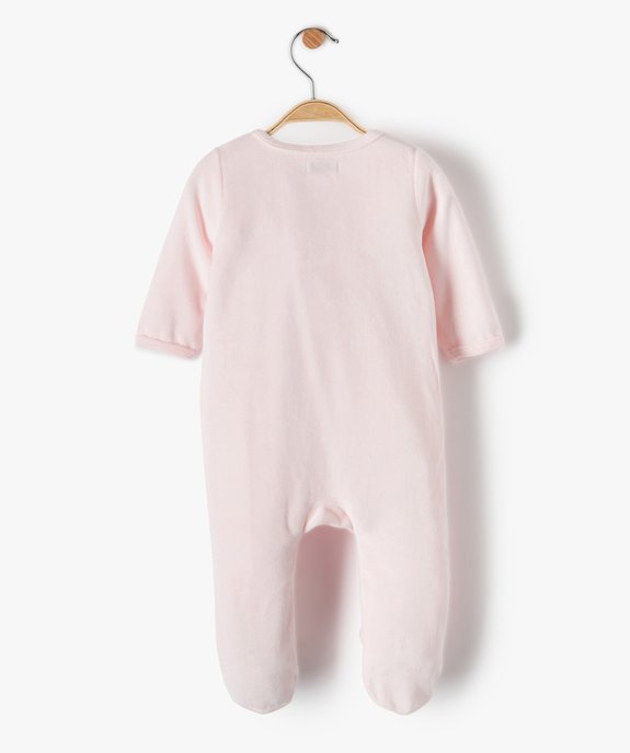 Pyjama bébé fille en velours à motif renard vue5 - GEMO 4G BEBE - GEMO