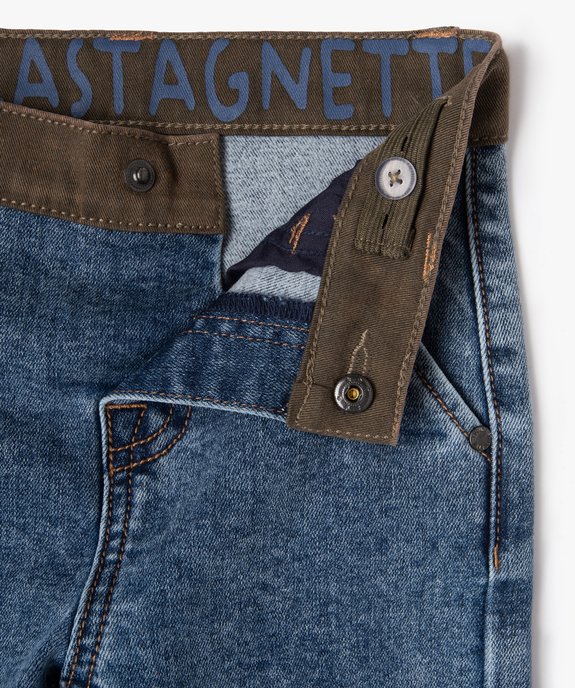 Jean extensible et ceinture contrastante bébé garçon  - LuluCastagnette vue2 - LULUCASTAGNETTE - GEMO