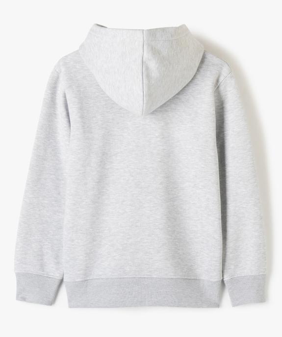 Sweat à capuche avec fermeture zippée garçon vue3 - GEMO (JUNIOR) - GEMO