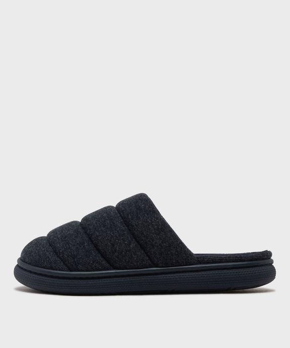 Chaussons mules en textile matelassé homme - Isotoner vue3 - ISOTONER - GEMO