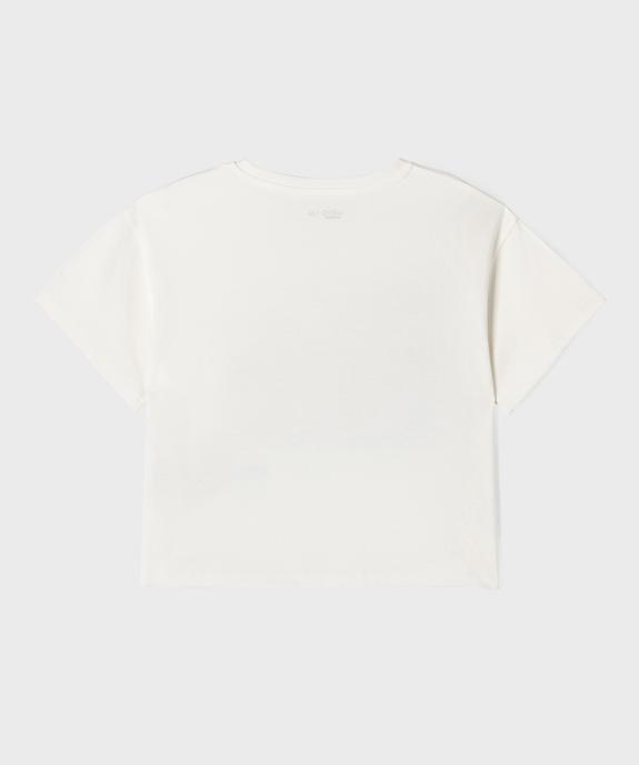 Tee-shirt manches courtes oversize à motif fille vue4 - GEMO 4G FILLE - GEMO