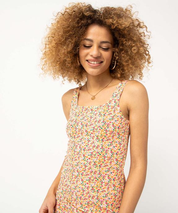 Robe tee-shirt femme imprimée en coton extensible vue5 - GEMO(FEMME PAP) - GEMO