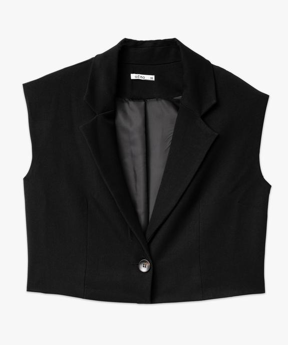 Gilet de costume court fermeture à épaulettes femme vue4 - GEMO(FEMME PAP) - GEMO