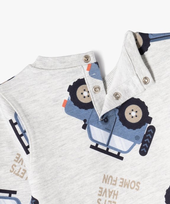 Sweat en molleton doux imprimé jungle bébé garçon (lot de 2) vue3 - GEMO(BEBE DEBT) - GEMO