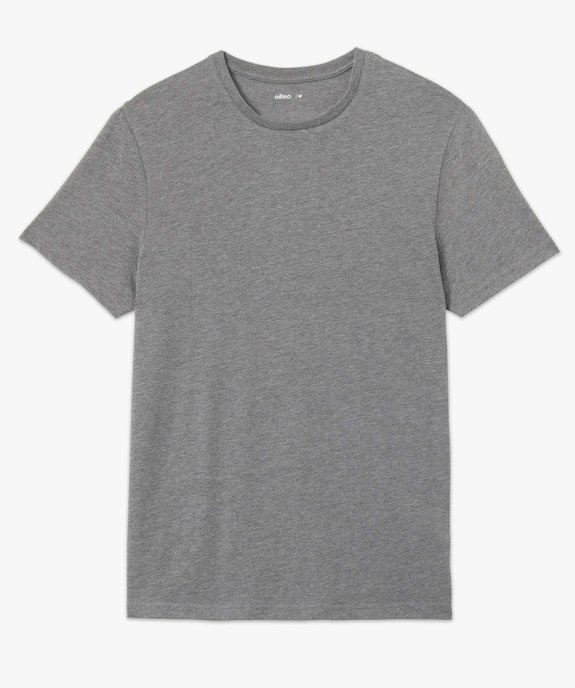 Tee-shirt à manches courtes et col rond homme vue4 - GEMO 4G HOMME - GEMO
