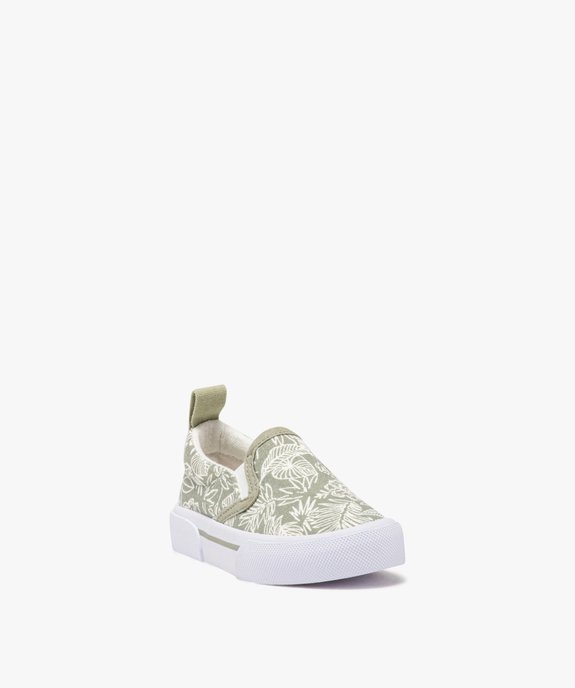 Tennis en toile sans lacets à imprimé tropical bébé garçon vue3 - CAMPS - GEMO