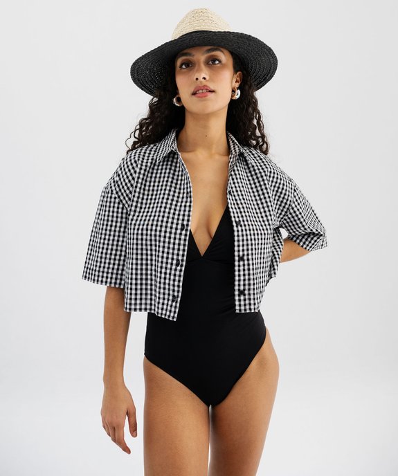 Maillot de bain femme une pièce à nouer dans le cou vue7 - GEMO (PLAGE) - GEMO