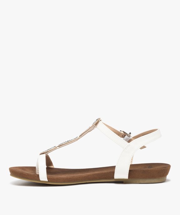 Sandales femme à semelle crantée dessus cuir uni vue3 - GEMO (CASUAL) - GEMO