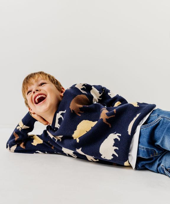 Pull à motifs animaux garçon vue1 - GEMO (ENFANT) - GEMO