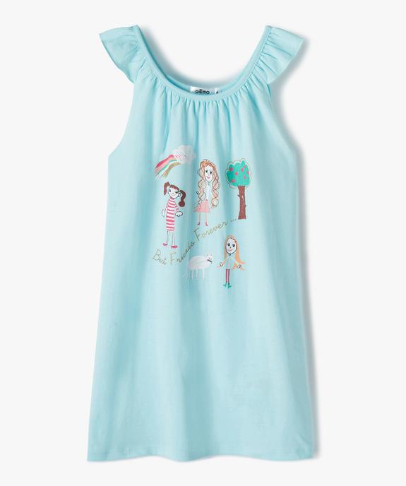 Chemise de nuit fille sans manches avec motifs dessinés vue1 - GEMO (ENFANT) - GEMO