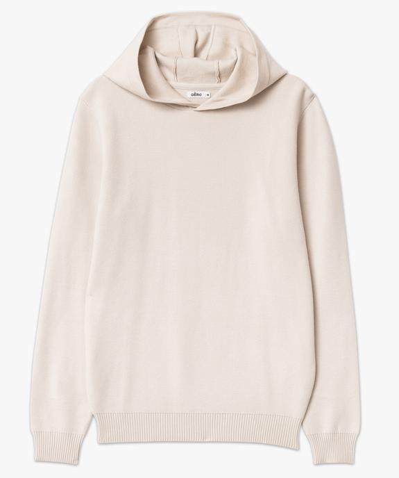 Pull à capuche en maille épaisse homme vue4 - GEMO (HOMME) - GEMO