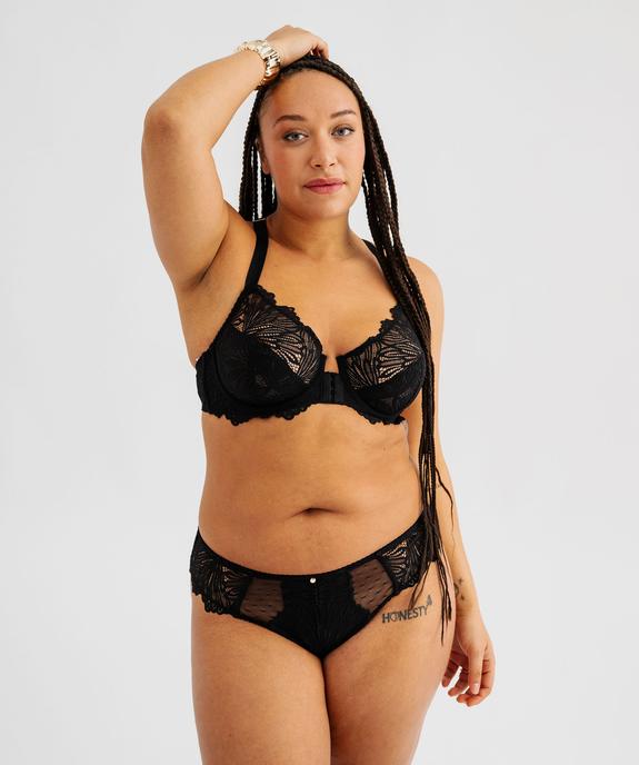 Soutien-gorge grande taille emboitant à armatures à dos fantaisie vue3 - GEMO(HOMWR FEM) - GEMO