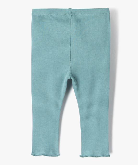 Legging en maille côtelée avec bas froncé bébé fille  vue3 - GEMO 4G BEBE - GEMO