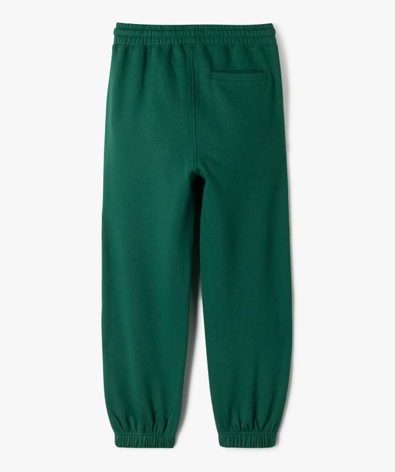 Pantalon jogging molletonné coupe large garçon vue3 - CAMPS GEMO FOR GOOD - GEMO