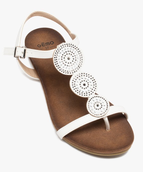 Sandales femme à semelle crantée dessus cuir uni vue5 - GEMO (CASUAL) - GEMO