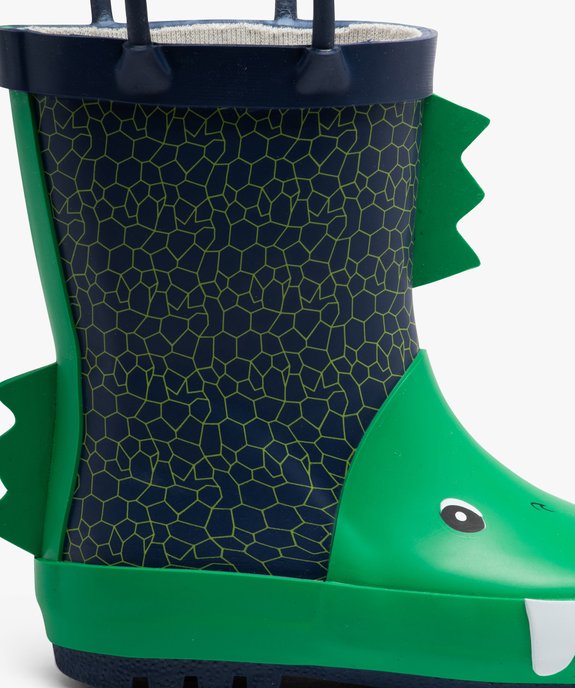 Bottes de pluie bébé garçon en caoutchouc avec motifs et à anses vue7 - BUGGY - GEMO