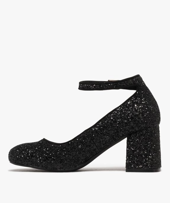 Escarpins à bride cheville et talon large femme vue3 - GEMO(URBAIN) - GEMO