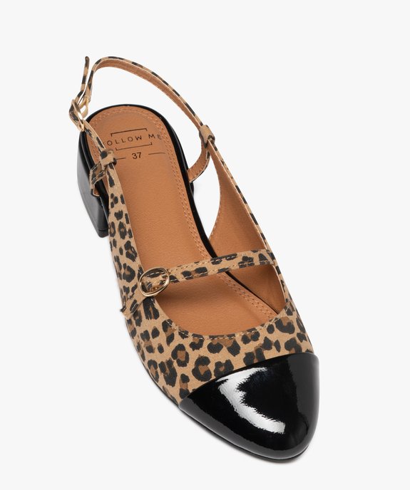 Escarpins sling-back avec bout verni femme vue6 - FOLLOW ME - GEMO