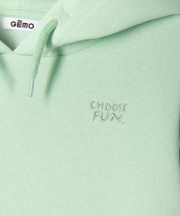 Sweat à capuche intérieur molletonné garçon vue2 - GEMO (ENFANT) - GEMO