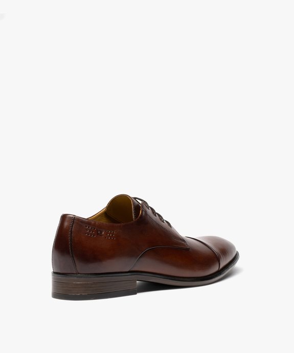 Derby à bout droit dessus cuir homme - Pierre Cardin vue5 - PIERRE CARDIN D - GEMO