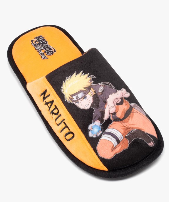 Chaussons homme imprimés et moelleux en velours - Naruto vue5 - NARUTO - GEMO