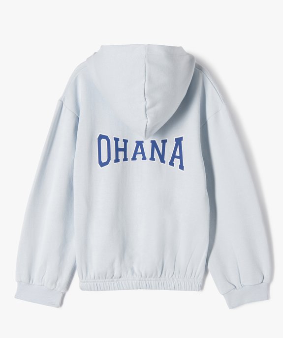 Sweat à capuche à taille élastiquée imprimé Stitch fille - Disney vue4 - LILO & STITCH - GEMO