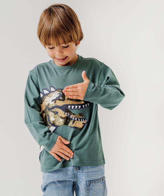 Tee-shirt manches longues sequins garçon vue6 - GEMO (ENFANT) - GEMO