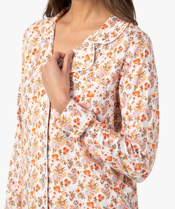 Pyjama deux pièces : chemise et pantalon femme vue2 - GEMO(HOMWR FEM) - GEMO