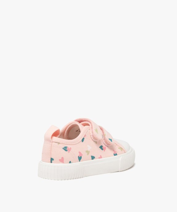 Baskets fille en toile à motifs coeur avec double scratch vue5 - LOVELY WINGS GEMO FOR GOOD - GEMO