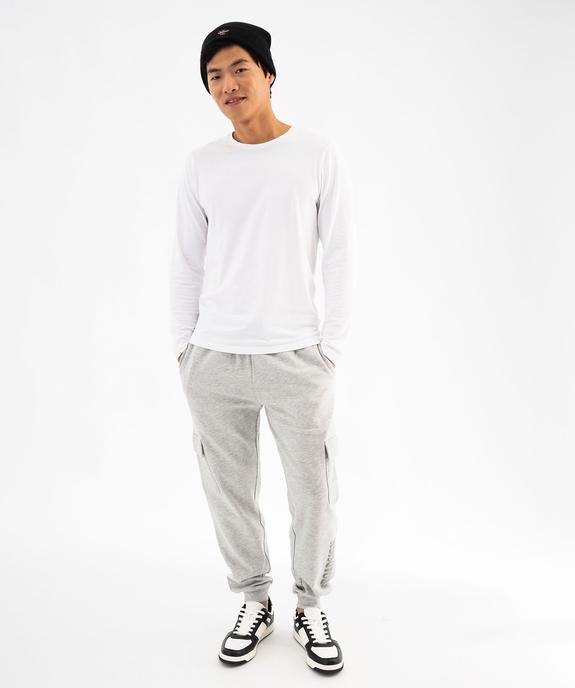 Pantalon de jogging en molleton douillet coupe cargo homme - Roadsign vue5 - ROADSIGN D - GEMO