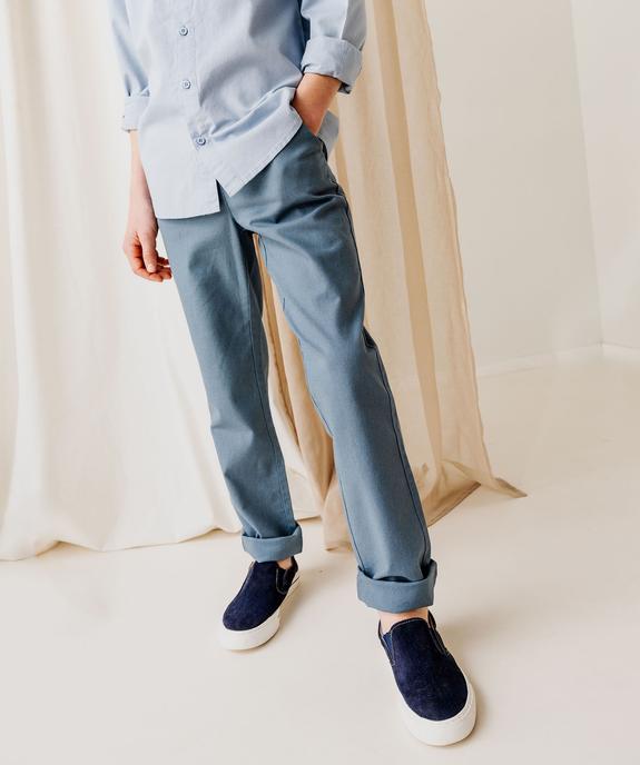 Pantalon chino coupe regular garçon vue4 - GEMO (JUNIOR) - GEMO