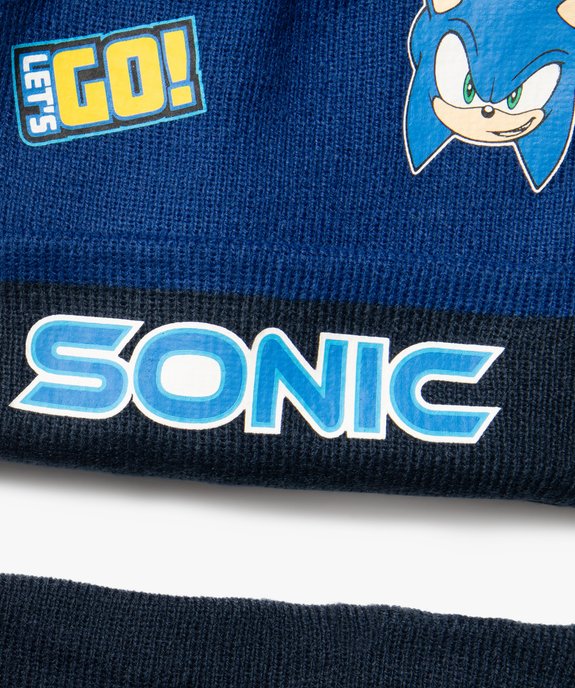 Ensemble 3 pièces hiver bicolores garçon - Sonic vue2 - SONIC - GEMO