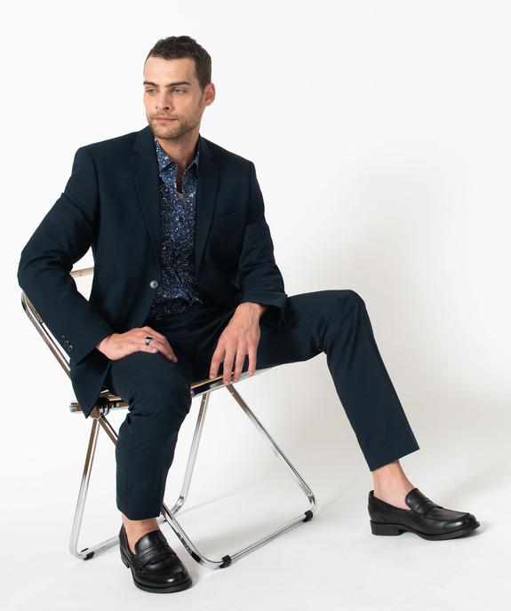 Chemise droite à manches courtes à petits motifs homme vue5 - GEMO (HOMME) - GEMO