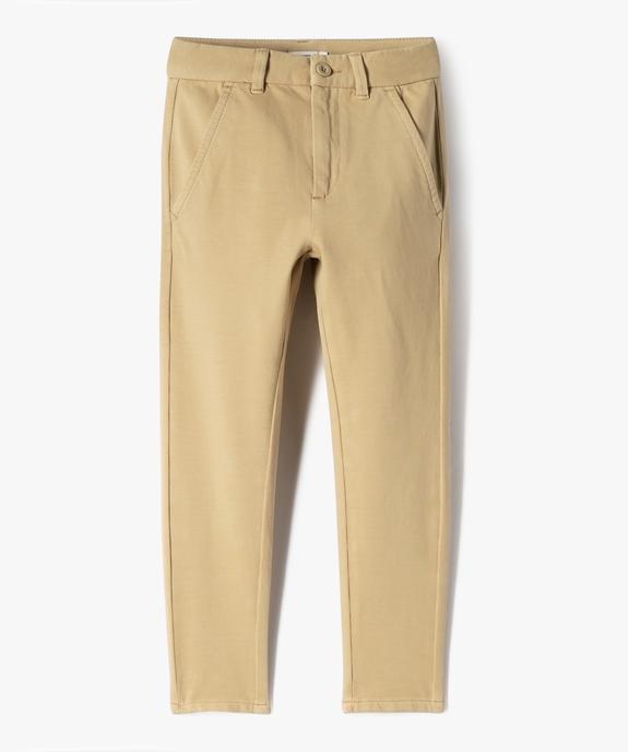 Pantalon chino taille ajustable garçon vue1 - LULUCASTAGNETTE - GEMO