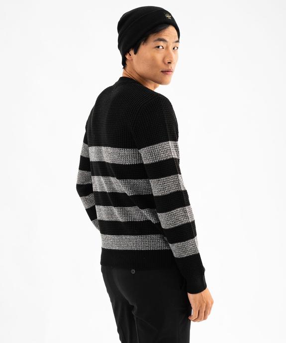 Pull rayé en grosse maille homme vue2 - GEMO (HOMME) - GEMO