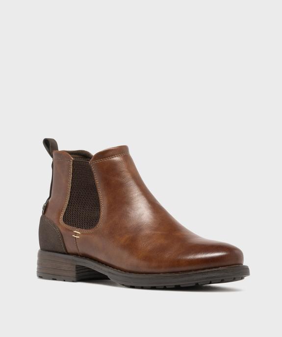 Chelsea boots zippées homme vue3 - MARIO BALDANO - GEMO